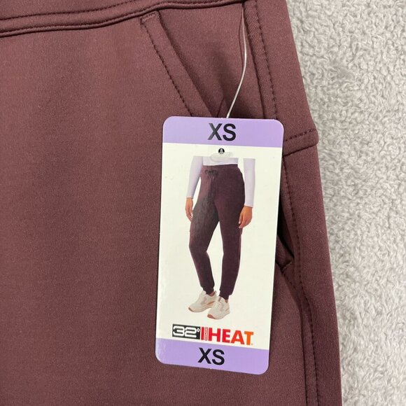 NEW 32 Degrees Heat Womens XS Scuba Cargo Joggers Polyester/Spandex Burgundy - Picture 5 of 7